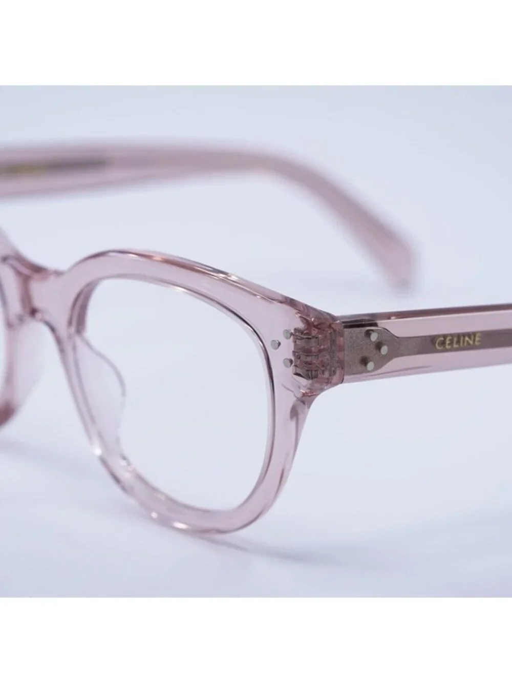 Celine CL50109I 072 Eyeglasses Shiny Light Pink 51mm Square Frame
